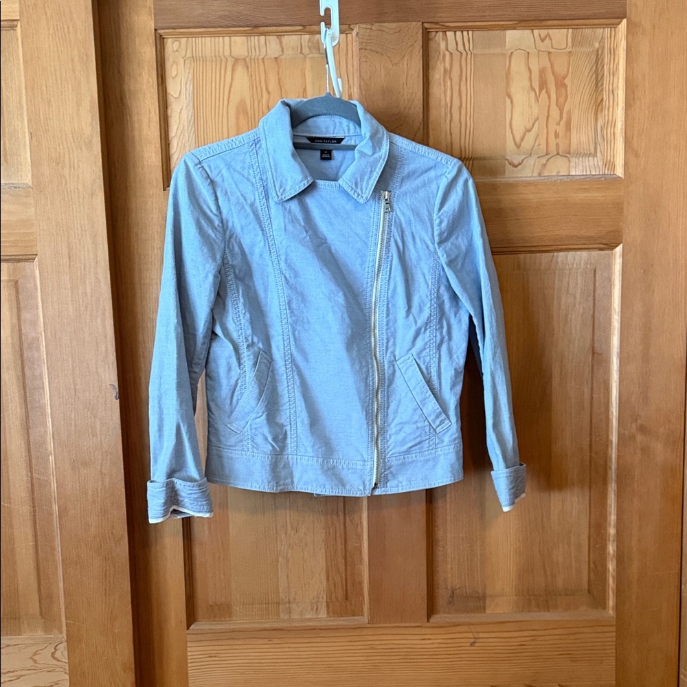 Ann Taylor Light Blue Jean Jacket